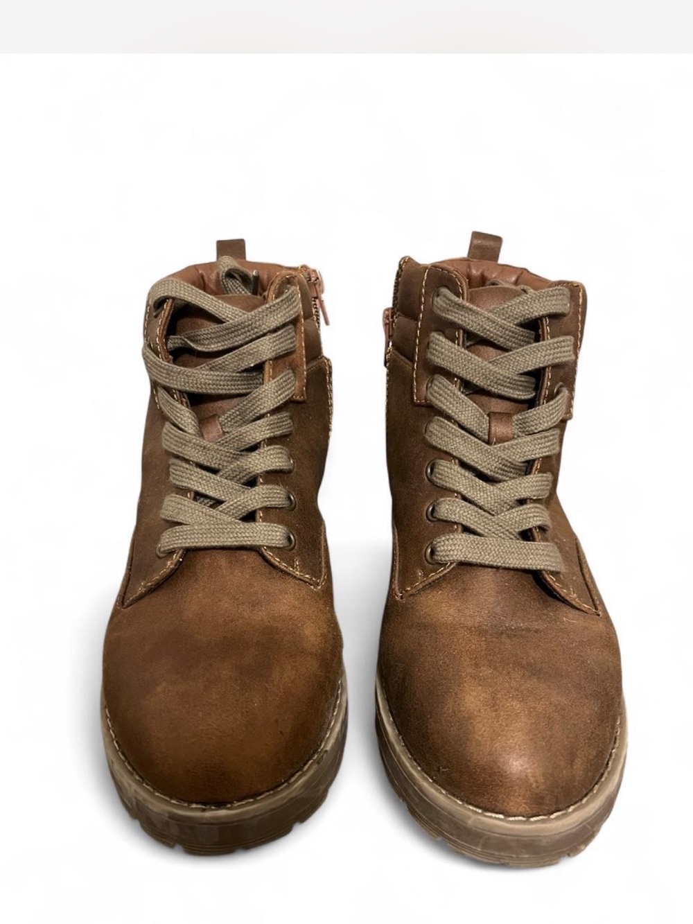 Women’s Brown Lace-Up Casual Boots